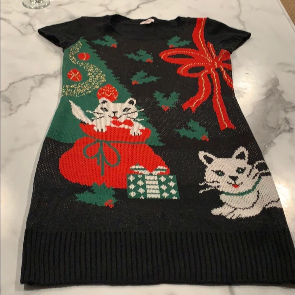 “Ugly” Christmas sweater dress
